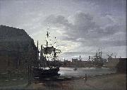 Johan Christian Dahl, Frederiksholms Canal in Copenhagen with Christian IV's Brewery